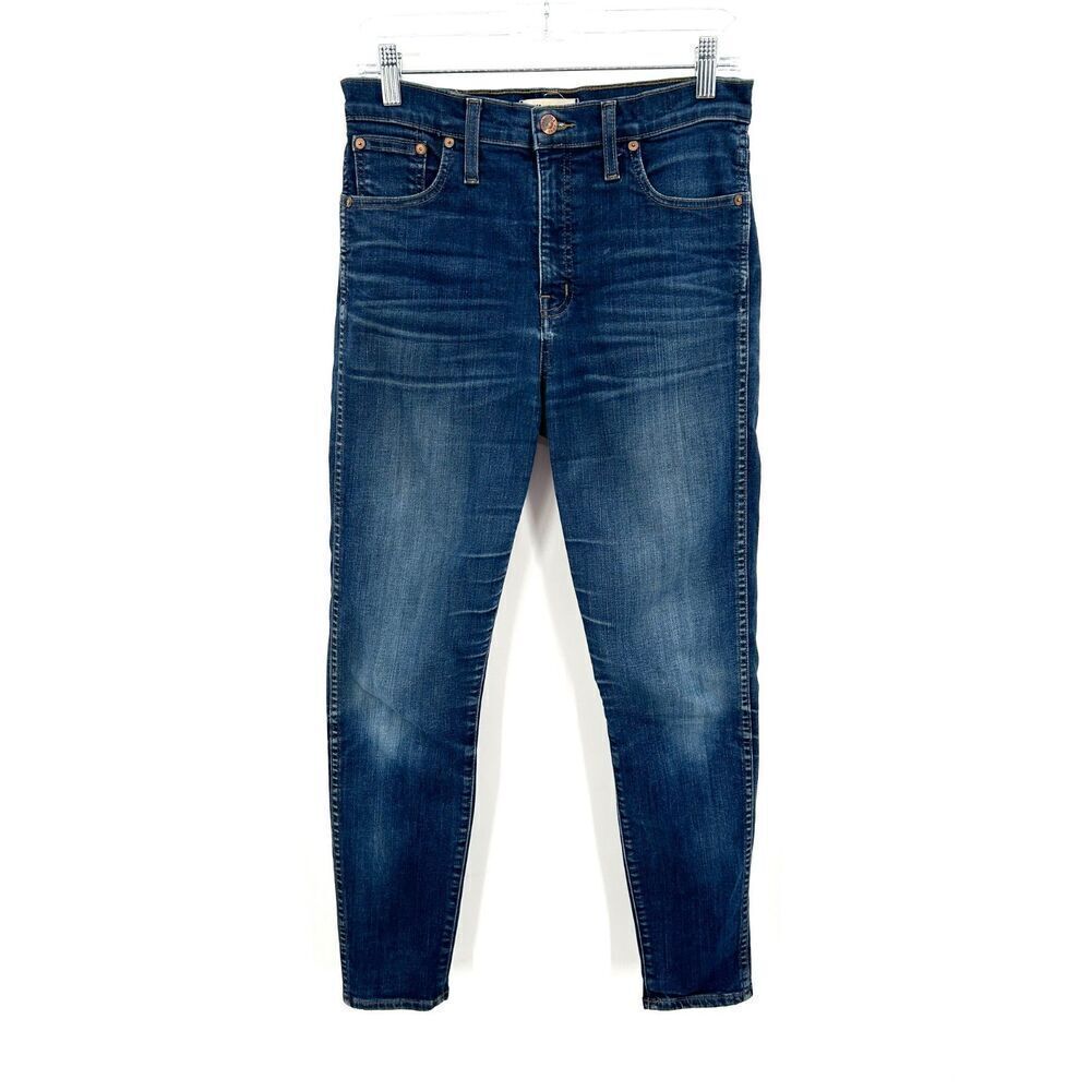 MADEWELL Women's 10" High Riser Skinny Skinny Denim Blue Jeans Size 29